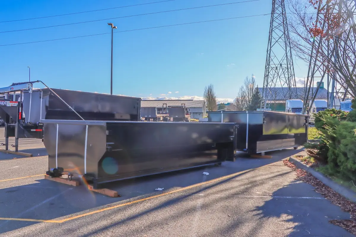 Roll-off dumpster ready for waste disposal at job site for Estate Cleanout Dumpster Rental in Eastern Goleta Valley